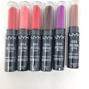 LOT-6 NYX Cosmetics High Voltage Lipstick